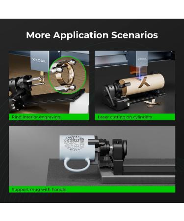 xTool RA2 Pro  4-in-1 Laser Rotary for xTool D1  D1 Pro and Most Laser Engraver  Jaw Chuck Rotary  Y-axis Rotary Roller Engraving Module for Engraving Cylindrical Objects  Wine Glass  Tumbler  Ring - Buy Online on GoSupps.com