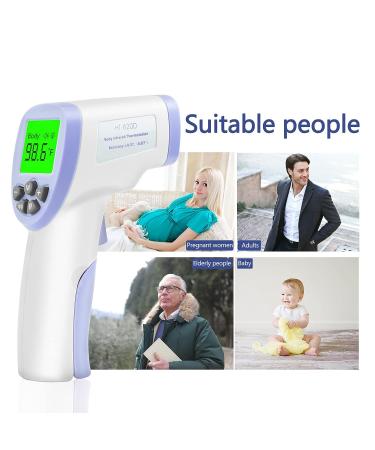 CRFISH Non-Contact Forehead Thermometer for Adults and Babies - Auto Fever Alarm, Silent Mode, Digital LCD Display - White - Buy Online on GoSupps.com