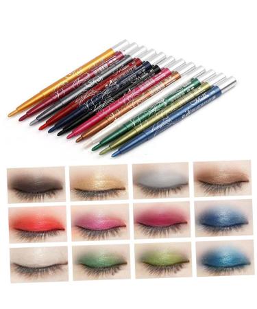 Beavorty 12 pcs colored eyeliners eye liner liquid liner women cosmetic pen set lipstick pen