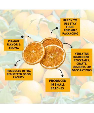 Me Garnish 3.5Oz Dehydrated Orange Slices for Cocktails | 35+ Dried orange slices | Dried Fruits for Cocktails | Dried orange slices for crafts | Dried Citrus Slices for drink garnish | Dried oranges - Buy Online on GoSupps.com
