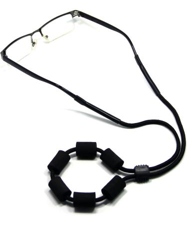 SAMSFX 2PCS Floating Eyeglasses Strap with Foam Adjustable Sports Sunglass/Eyeglass/Glasses Chain Retainer Neck Cord for Swimming Water Rafting Drift Outdoor Fishing Boating  Black - Buy Online on GoSupps.com