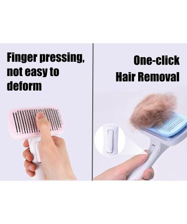 Coopupet 3-in-1 Pet Hair Brush Set: Self Cleaning Slicker Brush, Grooming Glove, Lint Remover - Ideal for Long & Short Haired Dogs & Cats - Reduces Shedding - Efficient Pet Hair Remover - Pink - Buy Online on GoSupps.com
