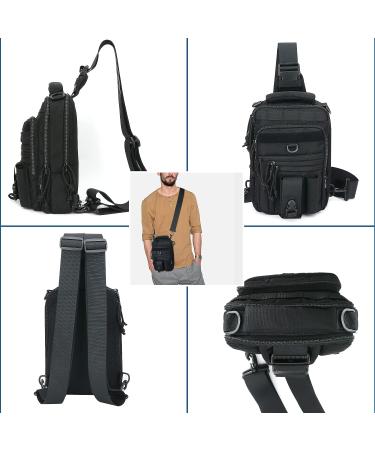 DegeTMVe Dual Pistol Holster Chest Bag - Concealed Carry Sling Pack for Shooting and Hunting | Tactical Range Gun Convertible Backpack - Black - Buy Online on GoSupps.com