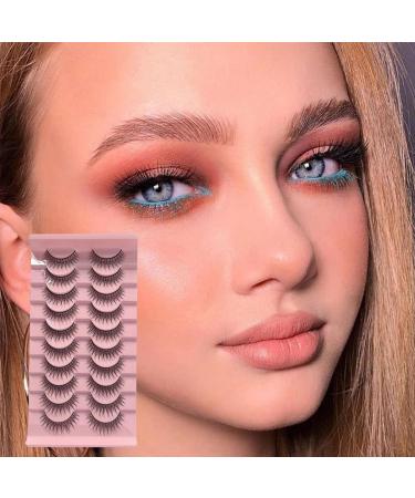 False Eyelashes Half Lashes Wispy Lashes 10 Pairs Natural Half Eyelashes Wispy Eyelashes Cat Eye Short Eyelashes Natural Look False Eyelashes Cat Eye Wispy Corner Lashes Fluffy Wispy False Eyelashes - Buy Online on GoSupps.com