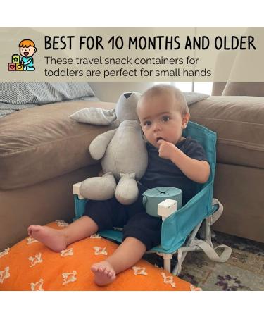 MYINNI Penguinni Spill Proof Snack Cup for Toddlers - Travel-Friendly with Lid | No Spill Snack Catcher with Bucket Handle | Octopus Orange - Buy Online on GoSupps.com