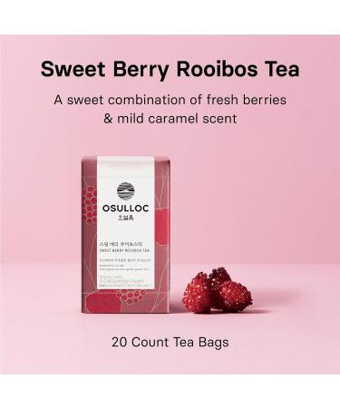 Osulloc Sweet Berry Rooibos Tea - Herbal & Fruit Mixture Premium Jeju Blend 20 Tea Bags (1.06 oz) - International Shipping Available - Buy Online on GoSupps.com