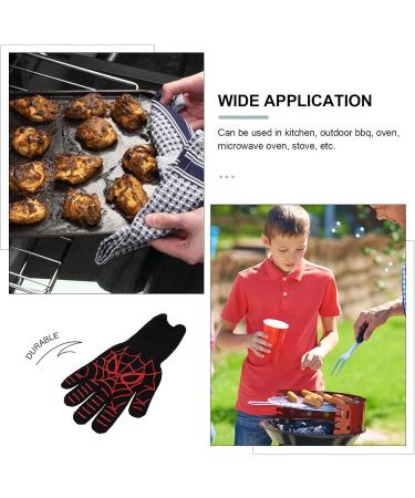 Buy Heat Resistant BBQ Gloves - Fireproof Oven Mitts for Grilling & Cooking | Insulated Kitchen Glove | 1pc - Buy Online on GoSupps.com