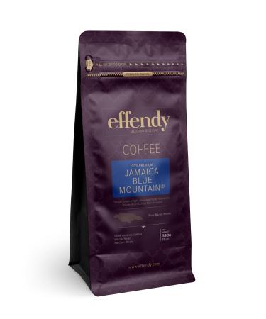 Effendy Jamaica Blue Mountain Coffee Beans - 340g (12oz) - Blue Baron Estate - Certified Grade 1 - Whole Bean - Medium Roast - Bag