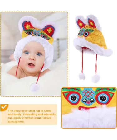 Gadpiparty Kids Bonnet Tiger Hat Bonnets for Babies Chinese Hat Chinese New Year Hat Tiger Year Kids Hat China Baby Yellow - Buy Online on GoSupps.com