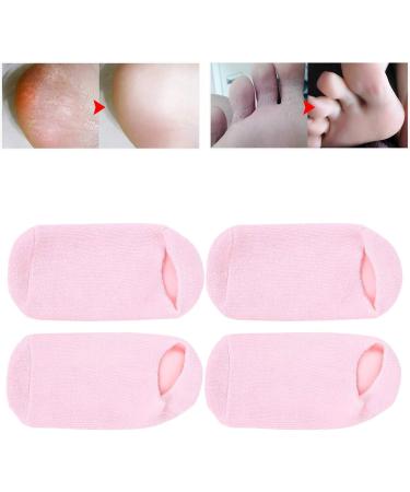 4 Pieces Moisturizing Gel Socks | Essential Oil Foot Care for Cracked Dry Feet - Beauty Salon Quality - Buy Online on GoSupps.com