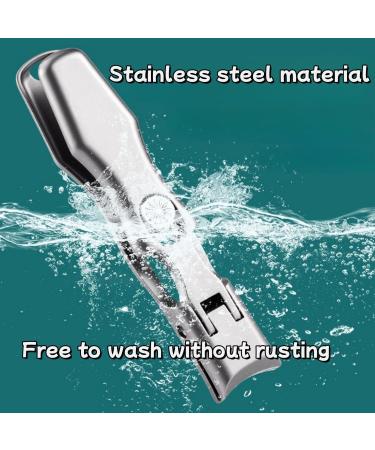 2024 New German Stainless Steel Nail Clippers for Men - Ultra Sharp Splashless Professional Black Nail Clippers - Buy Online on GoSupps.com