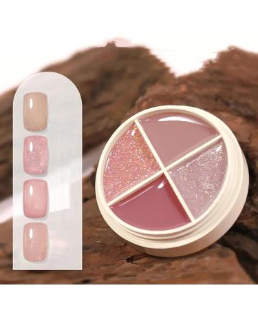 4 Colors Solid Nail Gel Palette | Nail Mud Gel Polish Kit Strong Acrylic Tips Painting Set Solid Nail Gel Glue for Soft Gel Nail Tips for 42 - Buy Online on GoSupps.com
