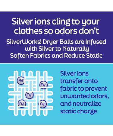 Wool Dryer Balls - Reusable Natural Fabric Softener & Static Reducer | Odor Eliminating with Silver Technology | 6 Pack for Reduced Drying Time & Energy Savings - Buy Online on GoSupps.com