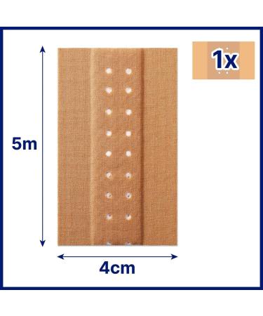 Hansaplast Classic Pflasters - Cutable Wound Plasters (5m x 4cm) | Extra Strong Adhesive Flexible & Breathable - 1 Pack - Buy Online on GoSupps.com