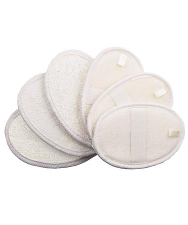 6 Packs Exfoliating Loofah Pads Loofah Sponge Scrubber Brush Close Skin for Men and Women Perfect for Bath Spa and Shower