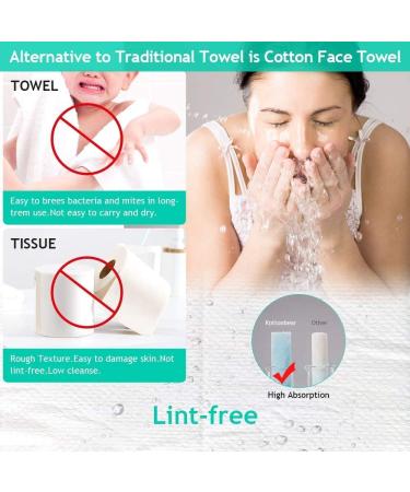 Kottonbear Facial Cotton Tissue 100Pcs - Ultra Soft Face Towels for Sensitive Skin - Disposable Makeup Remover and Baby Washcloths - Buy Online on GoSupps.com