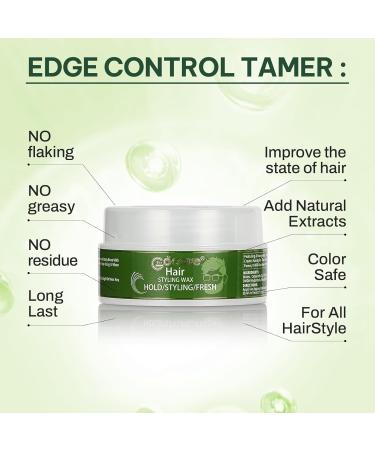 2 in 1 Instant Edge Control & Hair Wax - 48-Hour Moisturizing Edge Tamer with Tea Tree Oil Shea Butter & Jojoba Oil for Smooth Shiny Hair - International Shipping Available - Buy Online on GoSupps.com