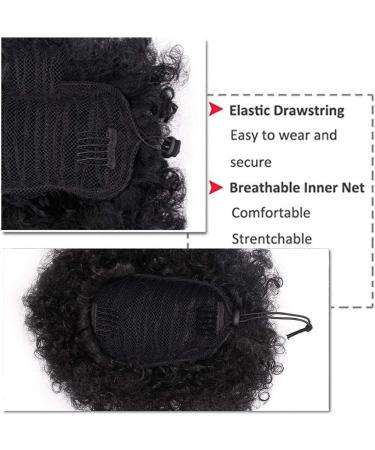 Hair Bun Hairpiece for Women Brazilian Updo Afro Puff Human Hair Bun Chignon Hairpiece Short Drawstring Ponytail Kinky Curly Clip in Non-Remy Hair Ponytail Extensions Hair Chignons(6inch) - Buy Online on GoSupps.com