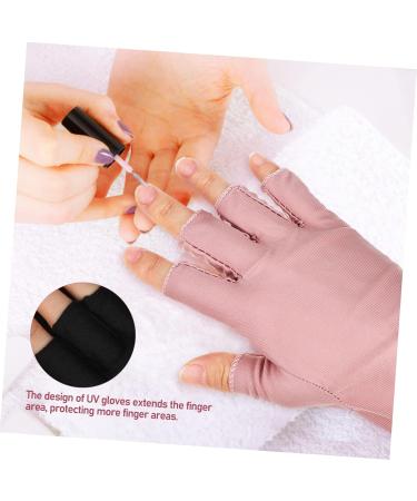 PLAFOPE 2 Pairs UV Gloves Fingerless Gloves UV Nail Gloves Gel Nail Gloves Nail Nail Art Accessory UV Rays Gloves Manicure Gloves Anti UV Nail Art Supplies Nail Gloves - Buy Online on GoSupps.com