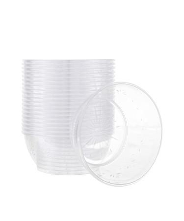 PLASTICPRO 6 oz Hard plastic Desert Bowls - Ice cream Bowls premium Quality Disposable Clear Bowl Pack of 20 20 6 oz.