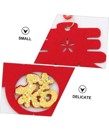 GRIRIW Chinese 4pcs Spring Festival Pendant Car Trim Chrismas New Chinese Red Household China Felt Cloth - Buy Online on GoSupps.com