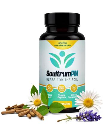 Natural Sleep Aid - Nighttime Sleeping Supplement with Melatonin 3mg L Theanine 200mg Vitamin B6 5mg Magnesium Glycinate 11mg Ashwagandha Chamomile Valerian Root Passionflower - 60 Capsules