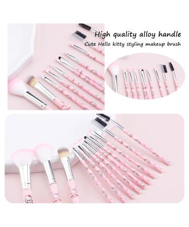 Kitty Cat Makeup Brushes Set - 12pcs Kitty Cat Gift Makeup Brush Set for Girl (MB-Kitty Cat) MB-Hello kitty - Buy Online on GoSupps.com