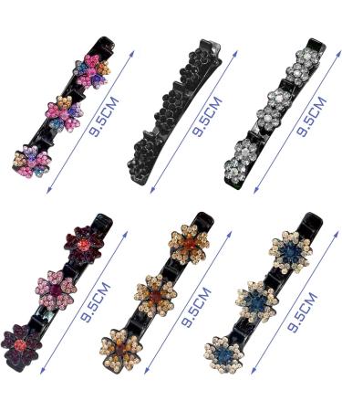 Six five petal lace heart-shaped hair clips hair segmentation clips bangers hair clips diamond flower heart-shaped hair clips knitting hair clips used for hair modeling gifts etc - Buy Online on GoSupps.com