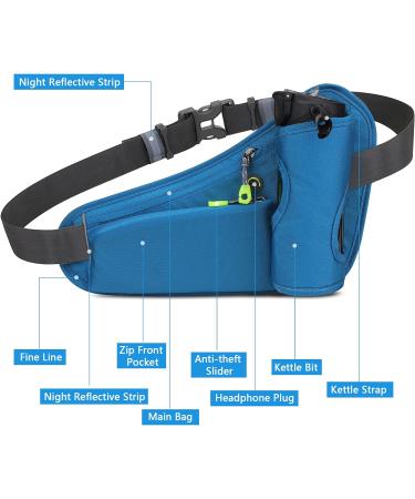 Waterproof Belt Bag with Bottle Holder | Unisex Sports Hip Pocket for Running Cycling Camping & More - Buy Online on GoSupps.com