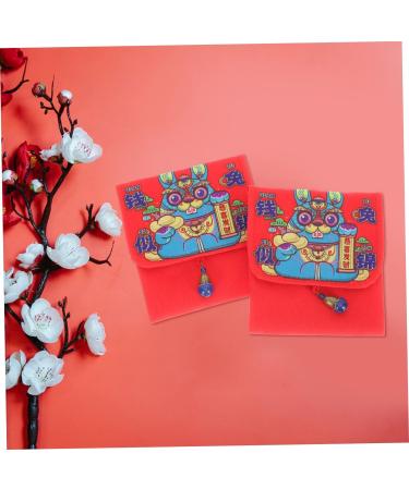 ABOOFAN 8 Pcs 2023 Year of The Rabbit Red Packets Wedding Envelopes Gifts Hong Bao Bag Red Envelope Chinese Wedding Holiday Card Envelope New Year Red Pocket Cloth Lucky Fabric Child - Buy Online on GoSupps.com