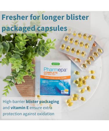 Pharmepa Complete Omega 3 Fish Oil with Omega 6 GLA & Evening Primrose Oil 1000mg - Lemon Flavor - 60 Count (30 Servings) - Buy Online on GoSupps.com