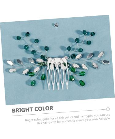 Mikinona Hair Accessories for Rhinestone Hair Comb Crystal Hair Side Comb Bridal Hair Accessory Girl Headpieces for Wedding Green Crystal Hair Comb Hair Accessories for Wedding - Buy Online on GoSupps.com