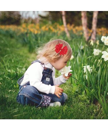 4PCS Red Ribbon Hair Bows Clips - 3.2inch Grosgrain Alligator Hair Clips for Women Girls Cheerleading - Buy Online on GoSupps.com