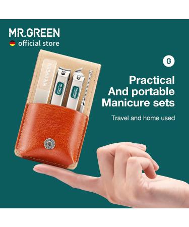 MR.GREEN Portable Manicure & Pedicure Kit - Stainless Steel Nail Clippers Tool Set in Travel Grooming Case | Nail Scissors Gift Box (Mr-6104) - Buy Online on GoSupps.com