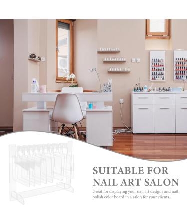 EXCEART Nail Art Display Board Nail Tip Display Stand Clear Nail Polish Board False Nail Tips Holder Nail Tips Sample Organizer for Home Nail Shop Supplies Manicure Display Board - Buy Online on GoSupps.com
