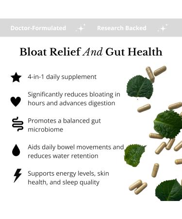 GLO Inner Wellness Gut Glo Natural Bloating Relief Gut Health Digestion & Constipation Aid 4-in-1 Probiotic Digestive Enzyme Magnesium & Organic Herb Capsules - Vegan 120 Count - Buy Online on GoSupps.com