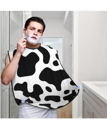 Cow Print Pattern Shaving Bib | Waterproof Beard Apron | Perfect Gifts for Dad | One Size Fits All - Buy Online on GoSupps.com