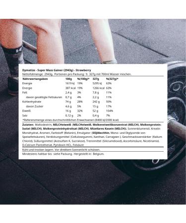 Dymatize Super Mass Gainer Glucide Fraise 2 9 kg - Poudre Weight-Gainer + Glucides BCAA et Cas ine - Buy Online on GoSupps.com