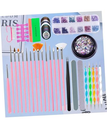 Housoutil 1 Set Nail Art Brush Nail Rhinestone Manicure Pedicure Kit Nail Painting Tools Nail Art Pen Manicure Kit Nail Dotting Pen Nail Polish Kit Nails Rhinestones Nail File Painted 20X2X1CM As Shown - Buy Online on GoSupps.com