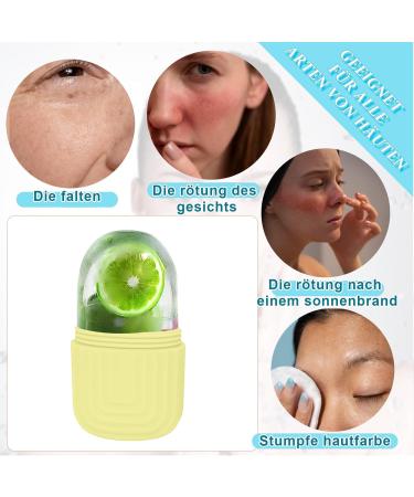 Scettar Face Ice Roller & Gua Sha Board - Reusable Silicone Facial Roller for Thin Skin Pore Reduction & Wrinkle Relief (Green) - Shop Internationally - Buy Online on GoSupps.com