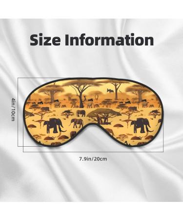 African Grassland Animals Eye Mask | Unisex Adjustable Buckle Design for Sleep Travel & Yoga - Buy Online on GoSupps.com