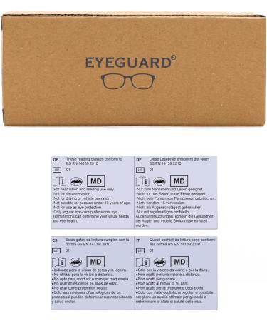 Eyeguard Oversized Bifocal Reading Glasses for Women - UV400 Protection Stylish Sunglasses Readers Black/Brown 2 Pieces 2.5x Magnification - Buy Online on GoSupps.com