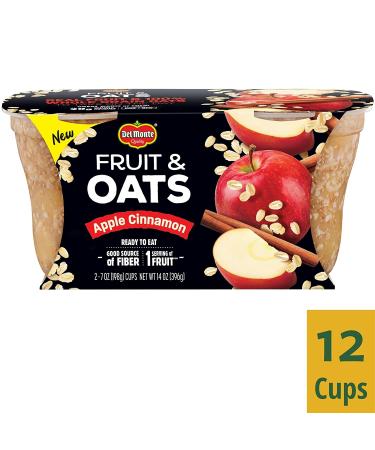 Del Monte Fruit and Oats Snack Cups Apple Cinnamon 84 Oz - Pack of 6 - Buy Online on GoSupps.com