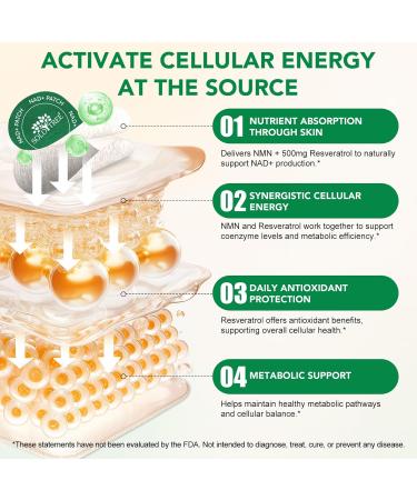 WeiWeiLa NAD+ Patches 30 Count Resveratrol AntiAging Skin Patches 8 Hour Energy Boost Patch with NAC & CoQ10 Transdermal NAD Supplement for Cellular Renewal - Buy Online on GoSupps.com