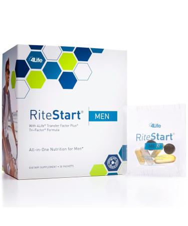 4Life RiteStart Men - Daily Nutritional Pack Supports Immune System Health - Daily Supplement Formula with Vitamin C D and Zinc - 30 Packets