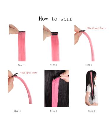 MapofBeauty 20 Clip-in Straight Hair Extension Hair Piece - White | High Quality Synthetic Hair | Easy to Style and Maintain - Buy Online on GoSupps.com