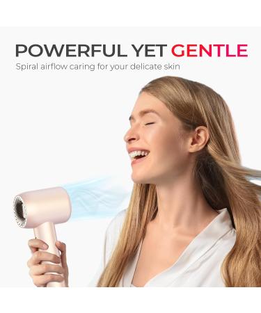 TYMO Ionic Hair Dryer - Fast Drying Low Noise Lightweight Professional Blow Dryer with 300M Negative Ions Perfect for Women - Gold Blush - Buy Online on GoSupps.com