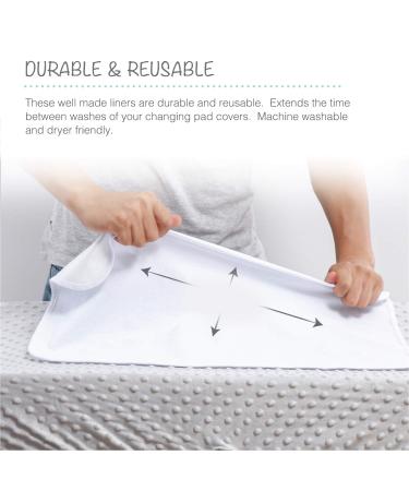 Peanutshell Waterproof Diaper Changing Pad Liners - 4 Pack Set for Changing Pad, Bassinet, or Crib - Washable & Reusable - Buy Online on GoSupps.com