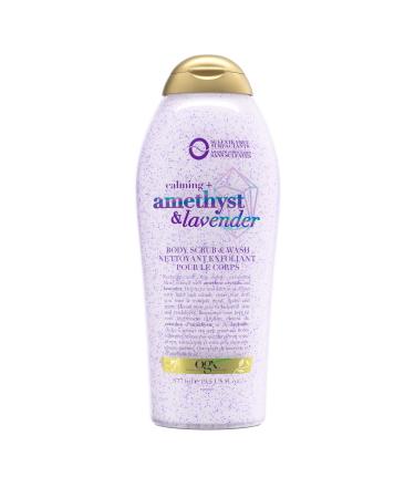OGX Calming + Amethyst & Lavender Body Scrub & Wash Gently Exfoliating 19.5 fl oz