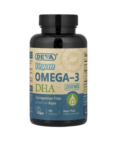 DEVA Vegan Vitamins DHA Softgels 90 Count